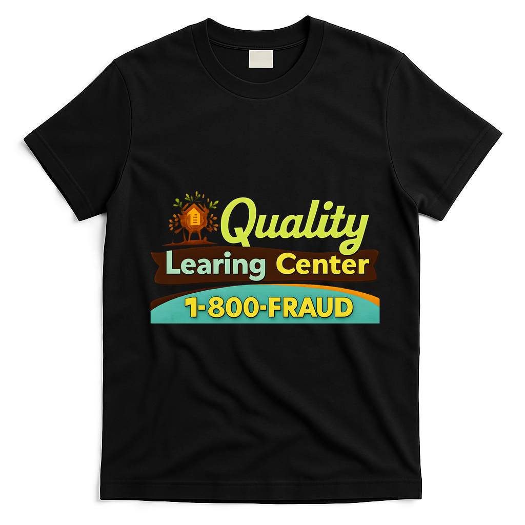 Quality Learing Center Fraud Funny T-Shirt - Black