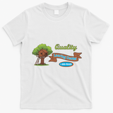 Quality Learing Center 1-800-FRAUD Funny Political T-Shirt - White