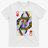Queen Of Hearts Deck Of Cards Playing Cards Halloween Poker T-Shirt - White