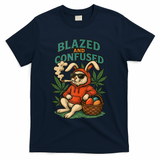 Rabbit Blazed And Confused Cool Bunny Easter Day 420 Tank Top T-Shirt - Navy