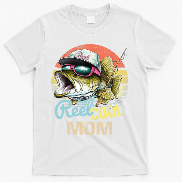 Reel Cool Mom Funny Fishing Quotes For Uncle T-Shirt - White