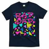 Rad Dad 80s Throwback T-Shirt - Navy