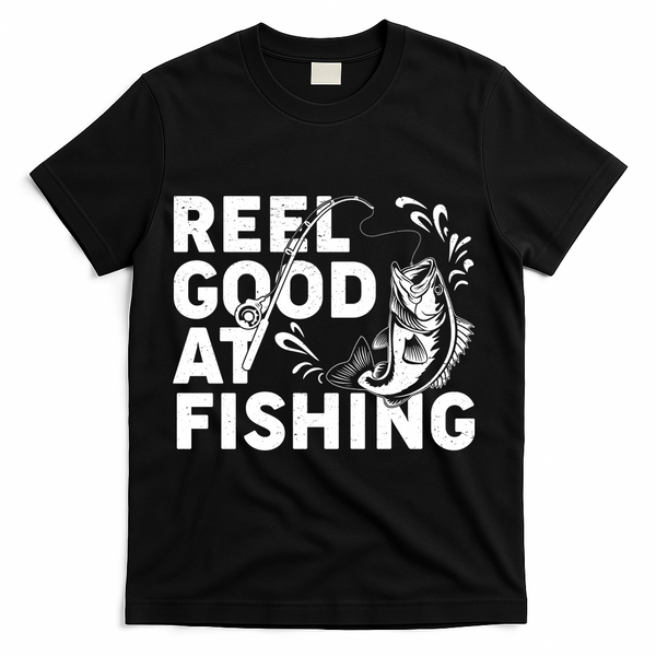 Reel Good At Fishing T-Shirt - Black
