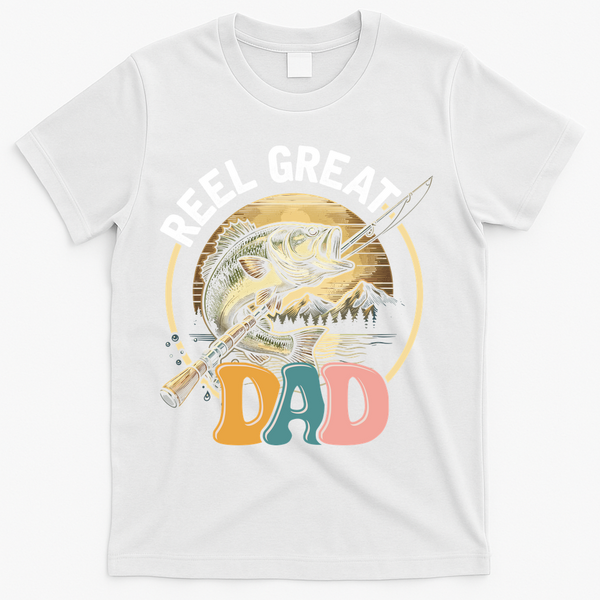 Reel Great Dad Fishing T-Shirt - White