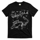 Retro Horror Movie Monster Vampire Vintage Halloween Dracula T-Shirt - Black