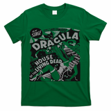 Retro Horror Movie Monster Vampire Vintage Halloween Dracula T-Shirt - Green