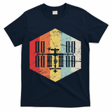 Retro International Space Station T-Shirt - Navy
