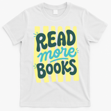 Read More Books Stripes Bookish Gift T-Shirt - White
