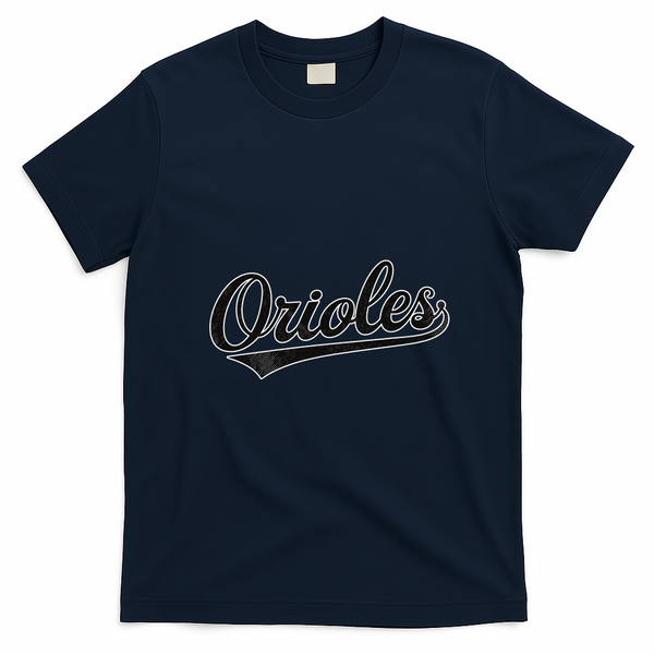 Retro Oriole Vintage Name Sports T-Shirt - Navy Blue