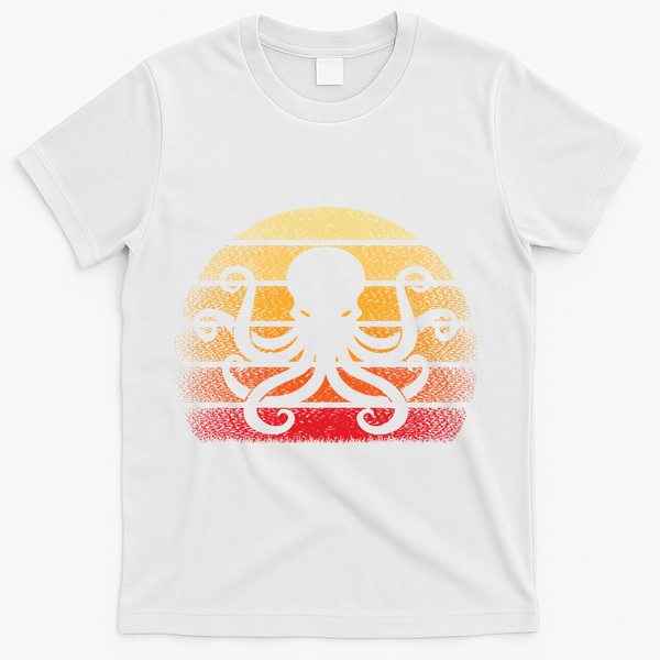 Retro Octopus Vintage T-Shirt - White