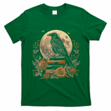 Raven Reading Book Occult Crow T-Shirt - Irish Green
