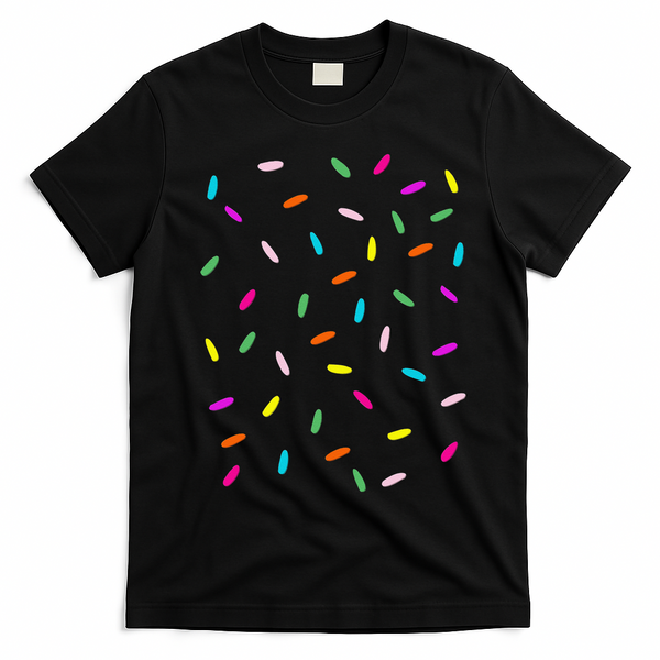 Rainbow Sprinkles Ice Cream Costume Halloween T-Shirt - Black