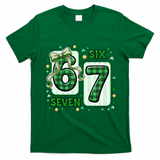Retro St Patrick's Lucky 67 Six Seven 6-7 Meme T-Shirt - Irish Green