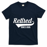 Retro Sporty Retired Since 2026  T-Shirt - Navy Blue