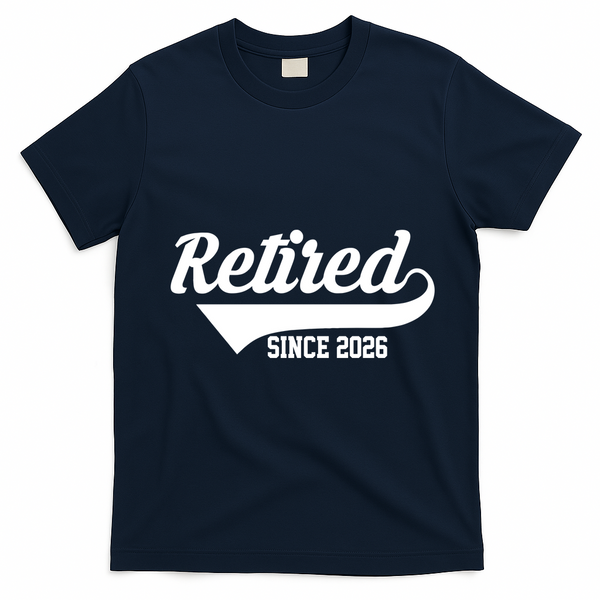 Retro Sporty Retired Since 2026  T-Shirt - Navy Blue