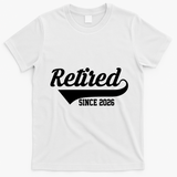 Retro Sporty Retired Since 2026  T-Shirt - White