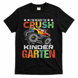 Ready To Crush Kindergarten Monster Truck Boy Back To School T-Shirt - Black