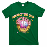 Respect The Drip Baseball Ice Cream Sport Game Day T-Shirt - Green