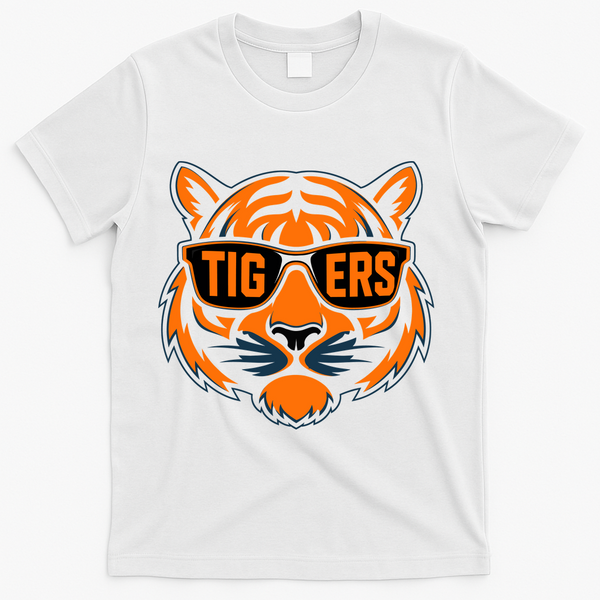 Retro Tigers Gift Sports Fan Name T-Shirt - White