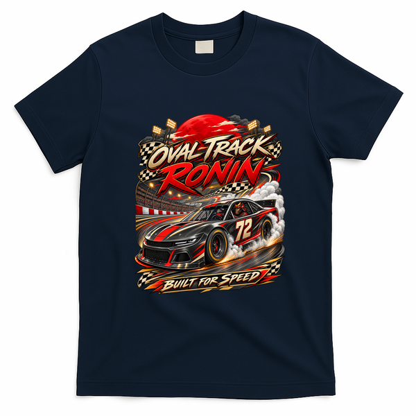 Race TRACK RONIN – BUILT FOR SPEED T-Shirt - Navy Blue