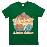 Retro Tropical Vintage 1973 Limited Edition 50th Birthday T-Shirt - Green
