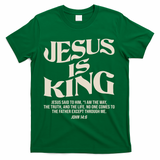 Retro Vintage Style Jesus Is King John 14:6 T-Shirt - Green
