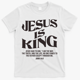 Retro Vintage Style Jesus Is King John 14:6 T-Shirt - White