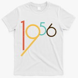 Retro Vintage Style 1956 70th Birthday T-Shirt - White