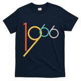 Retro Vintage Style 1966 60th Birthday T-Shirt - Navy Blue