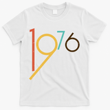 Retro Vintage Style 1976 50th Birthday T-Shirt - White