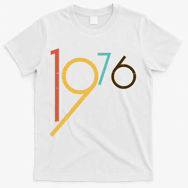 Retro Vintage Style 1976 50th Birthday T-Shirt - White