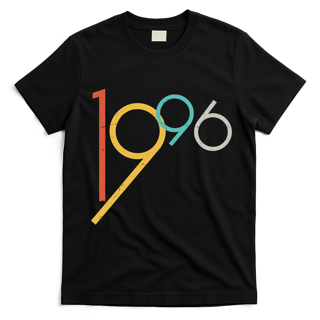 Retro Vintage Style 1996 30th Birthday T-Shirt - Black