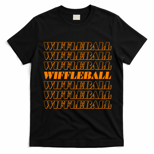 Retro Vintage Wiffleball  T-Shirt - Black