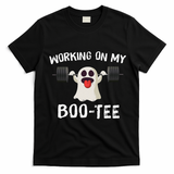 Retro Working On My Booty Cute Funny Boujee Ghost Halloween T-Shirt - Black