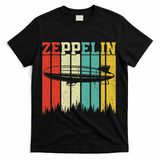 Retro Zeppelin 70s 80s Dirigible Airship Zepelin Zepplin T-Shirt - Black