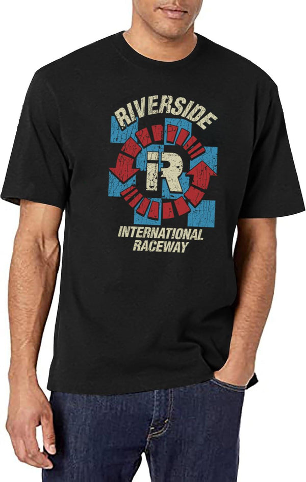 Riverside International Raceway 1957 Black T-Shirt - White