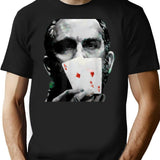 Rounders Movie Classic Movie Poker T-Shirt Pocket Aces Black T-Shirt - Black
