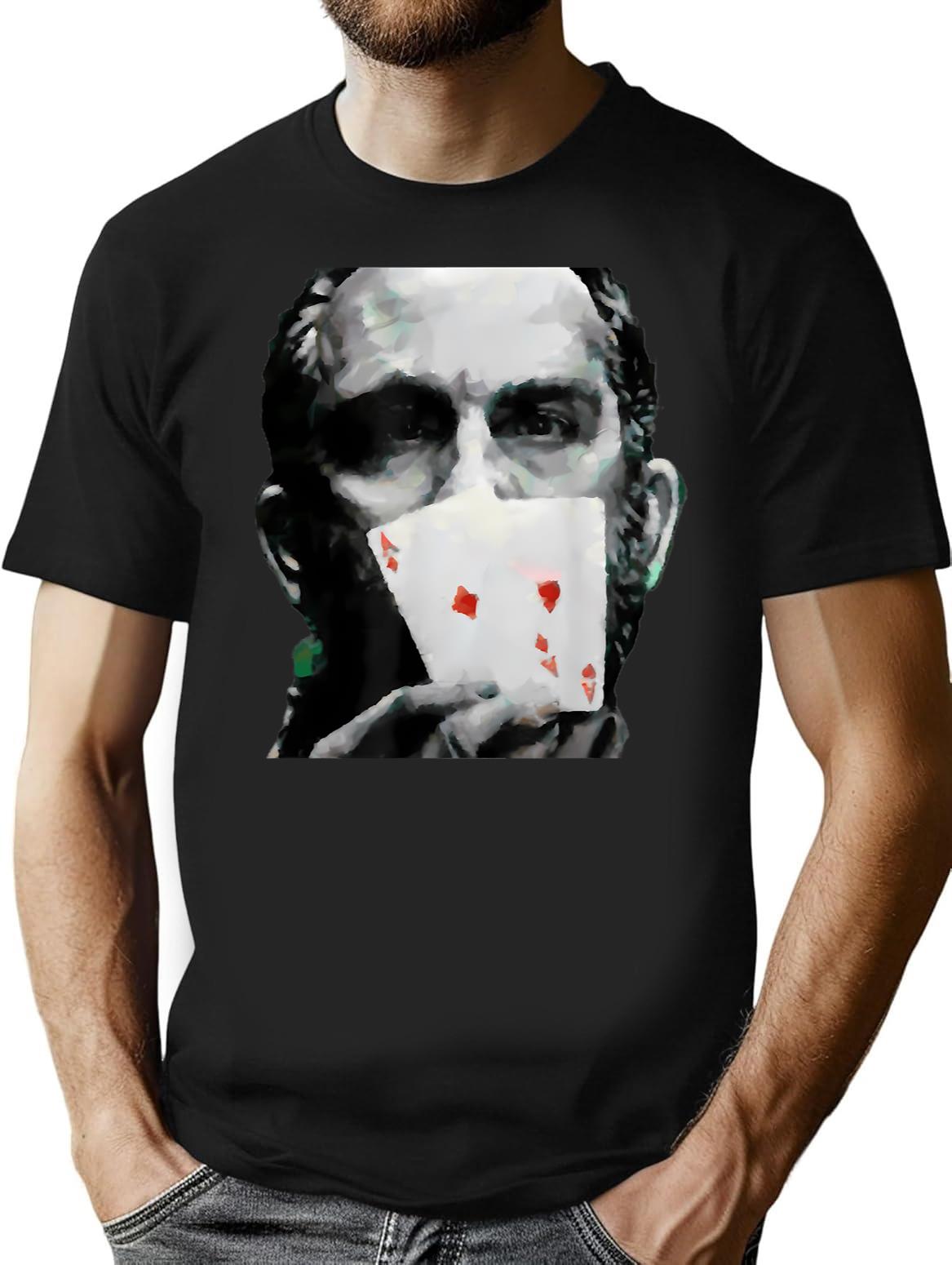 Rounders Movie Classic Movie Poker T-Shirt Pocket Aces Black T-Shirt - Black