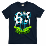 Soccer 6-7 Six Seven Gen Alpha Meme Drip T-Shirt - Navy