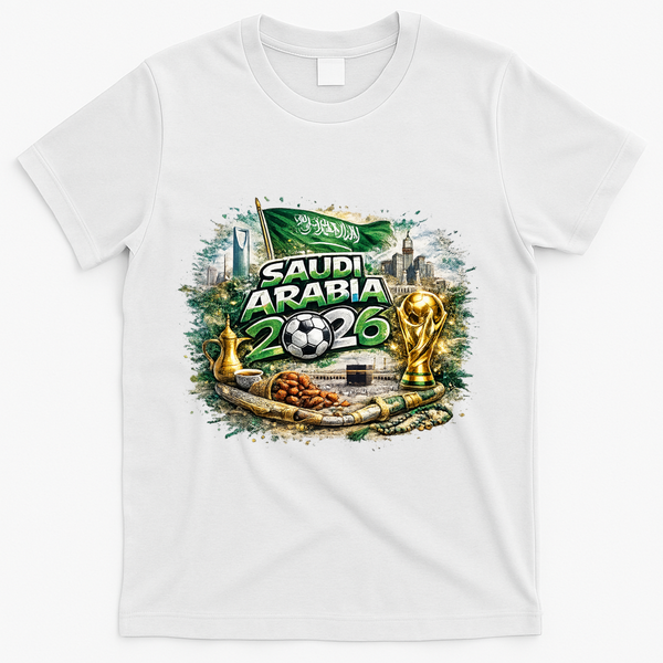 SAUDI ARABIA North America Soccer Tournament 2026 T-Shirt - White