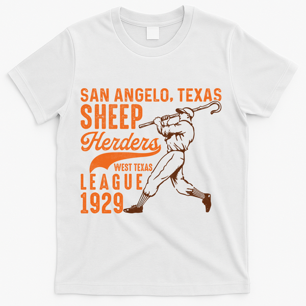 San Angelo Texas Sheep Herders Vintage Athletics T-Shirt - White