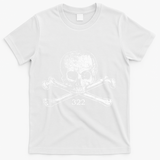 Skull & Bones 322 Distressed Skull And Crossbones T-Shirt - White
