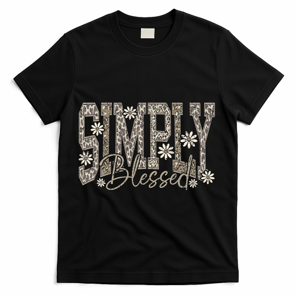 Simply Blessed Camo T-Shirt - Black