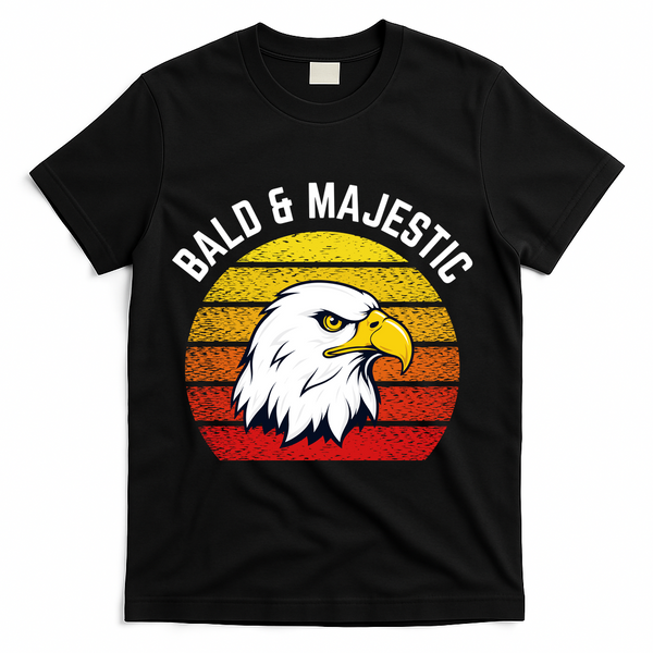 Sexy Bald Guy & Majestic Husband Dad Joke T-Shirt - Black