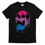 Subtle Bisexual Skull Bi Pride Flag Bisexuality T-Shirt - Black