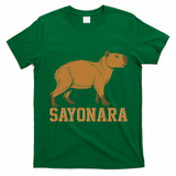 Sayonara Capybara Cartoon Animal Lovers T-Shirt - Irish Green