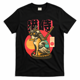 Samurai Cat Graphic T-Shirt - Black