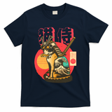 Samurai Cat Graphic T-Shirt - Navy