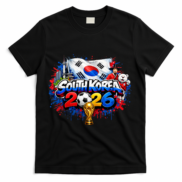 SOUTH COREA North America Soccer Tournament 2026 T-Shirt - Black