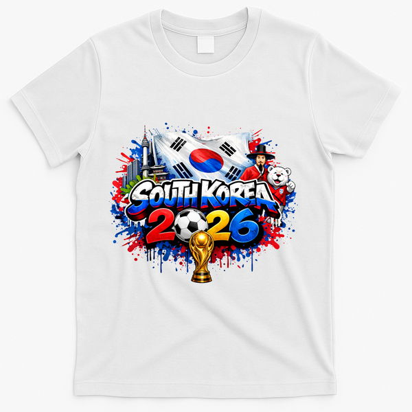 SOUTH COREA North America Soccer Tournament 2026 T-Shirt - White